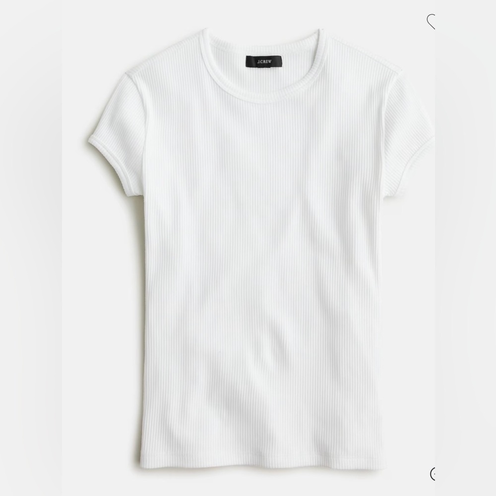 J.crew Ribbed White Tee size Small